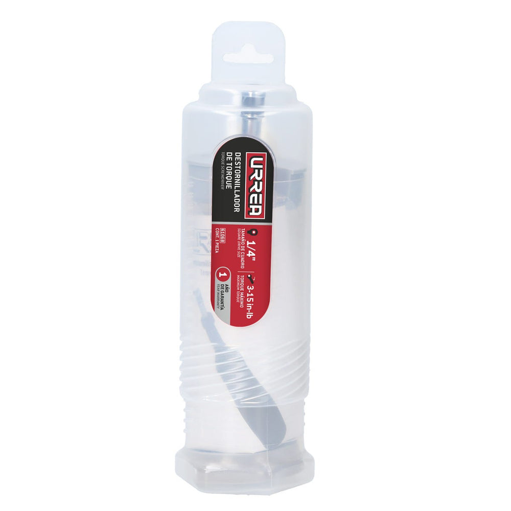 Destornillador de torque microajustable con mango plástico cuadro de 1/4", 0.5-4 in-lb Urrea 6105B - imagen 4