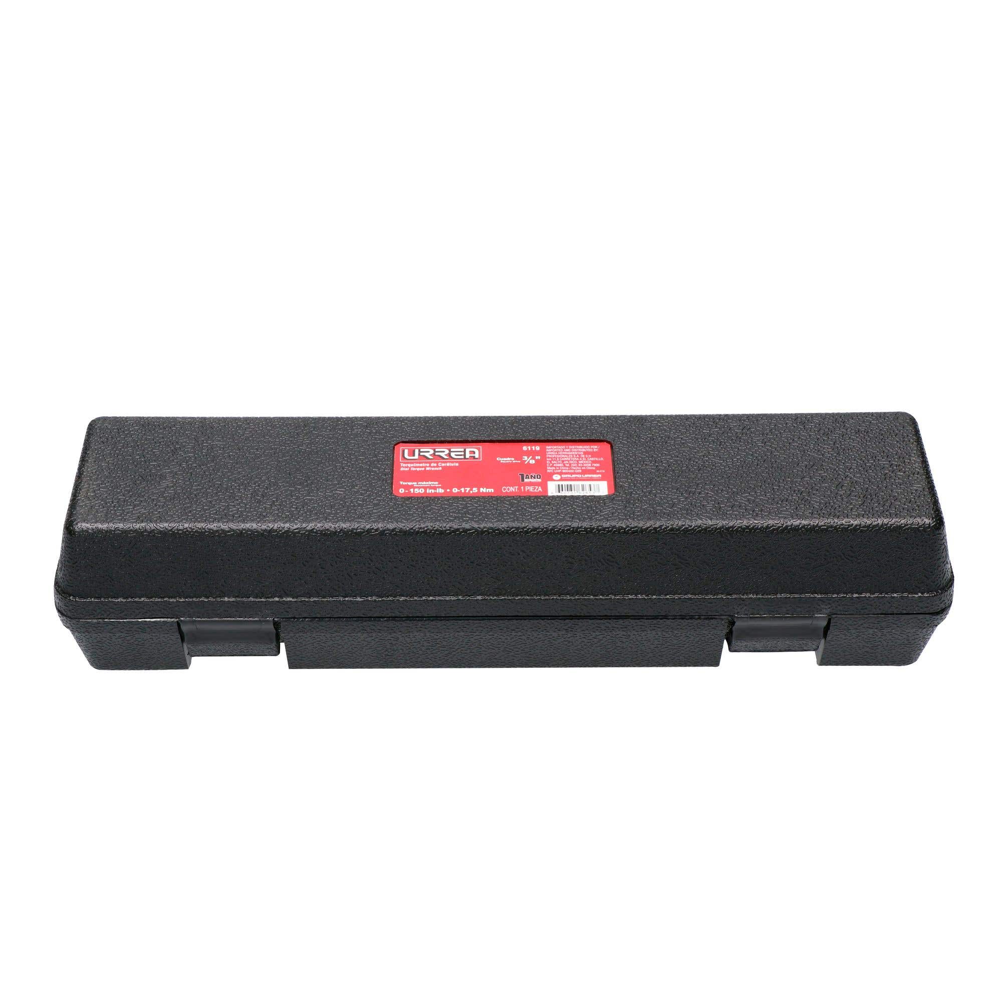 Torquímetro de carátula con cuerpo de aluminio cuadro de 3/8", 30-150 in-lb Urrea 6119 - imagen 5
