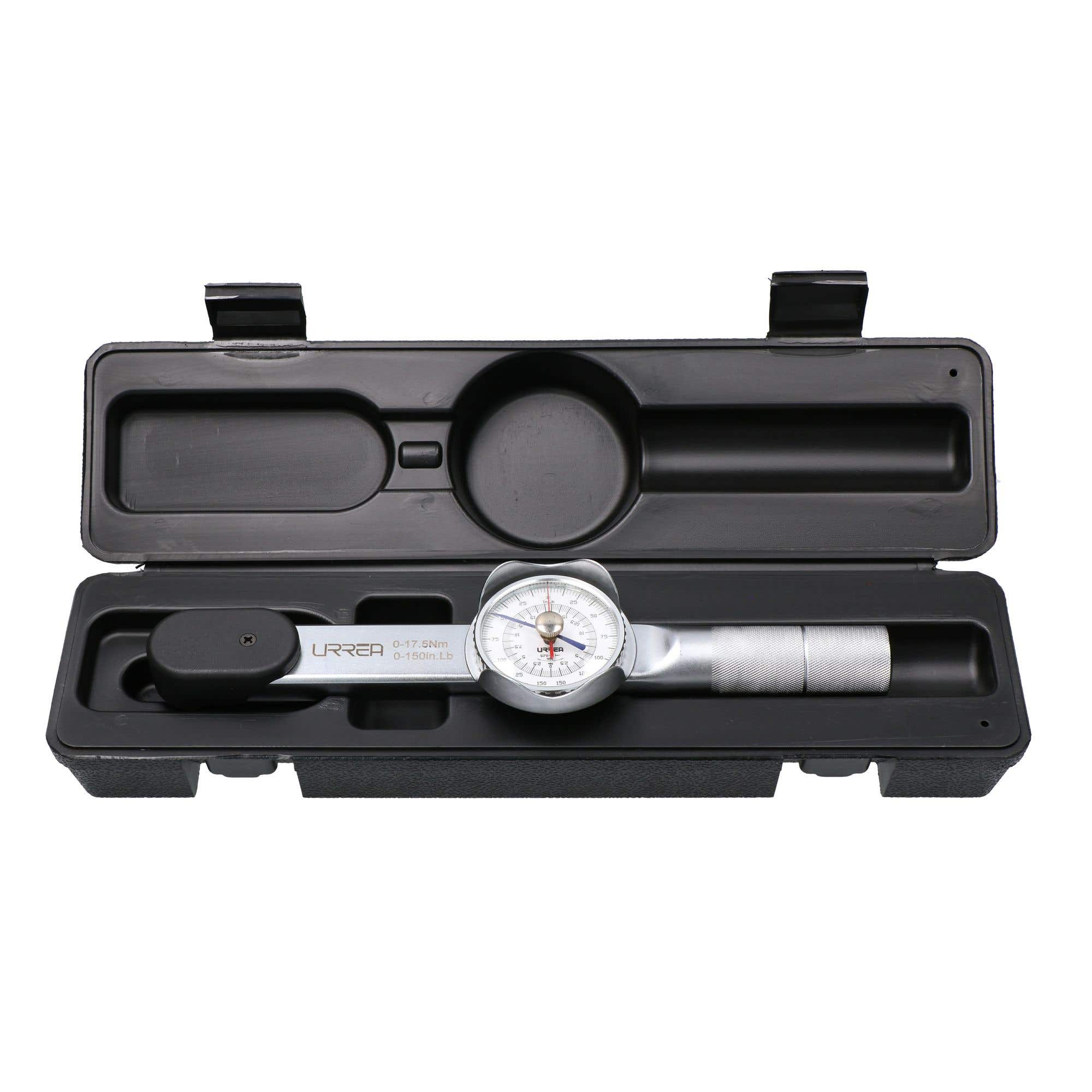Torquímetro de carátula con cuerpo de aluminio cuadro de 3/8", 30-150 in-lb Urrea 6119 - imagen 6