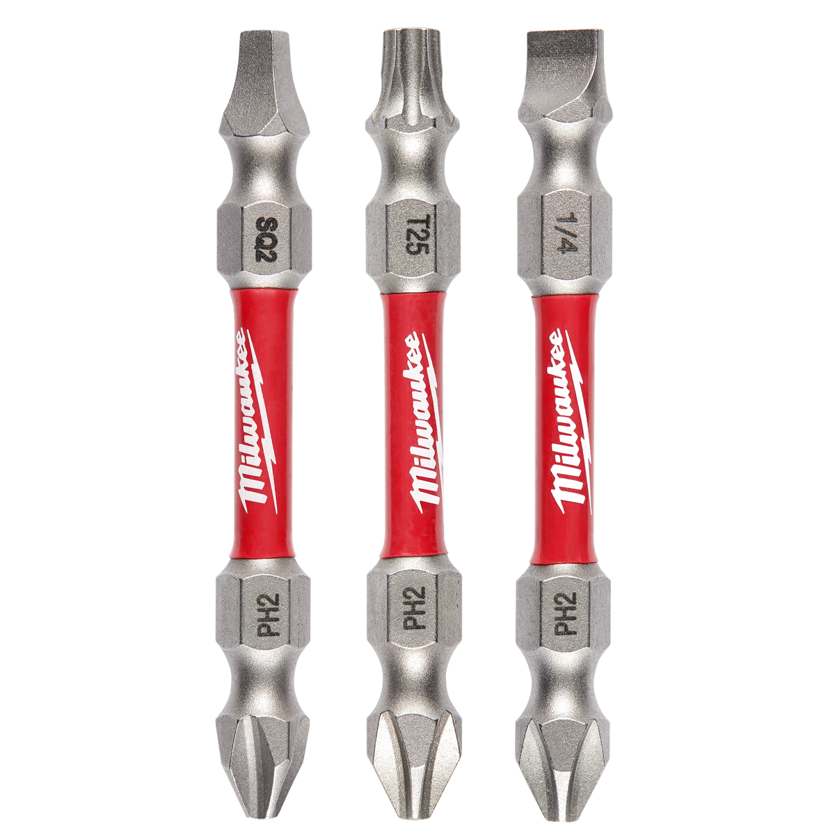 Brocas de extremo doble PH2/SQ2/T25 SHOCKWAVE Impact Duty™, 3 unidades Milwaukee 48-32-4319