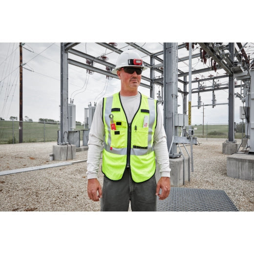 Chaleco de seguridad de malla amarilla de gran visibilidad clase 2 AR/FR Cat. 1, tallas L/XL Milwaukee 48-73-5202 - imagen 5