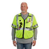 Chaleco de seguridad de malla amarilla de gran visibilidad clase 3 AR/FR Cat. 1, tallas 2XL/3XL Milwaukee 48-73-5223 - imagen 8