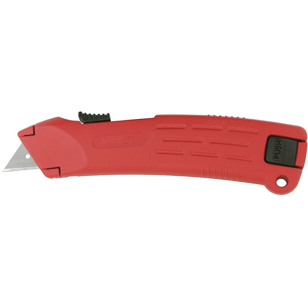 Navaja utilitaria retráctil automática de seguridad, 6-3/4" , cuerpo de zamac Urrea 689AR - imagen 2