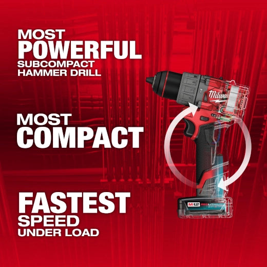 Kit de taladro percutor/destornillador M12 FUEL™ de 1/2" Milwaukee 3404-22 - imagen 3