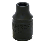 Dado de impacto cuadro de 1/4", 6 puntas, métrico, 8 mm Urrea 6908M