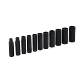 Juego de dados largos de impacto cuadro de 1/4", 6 puntas, métricos, 11 piezas Urrea 69212 - imagen 2