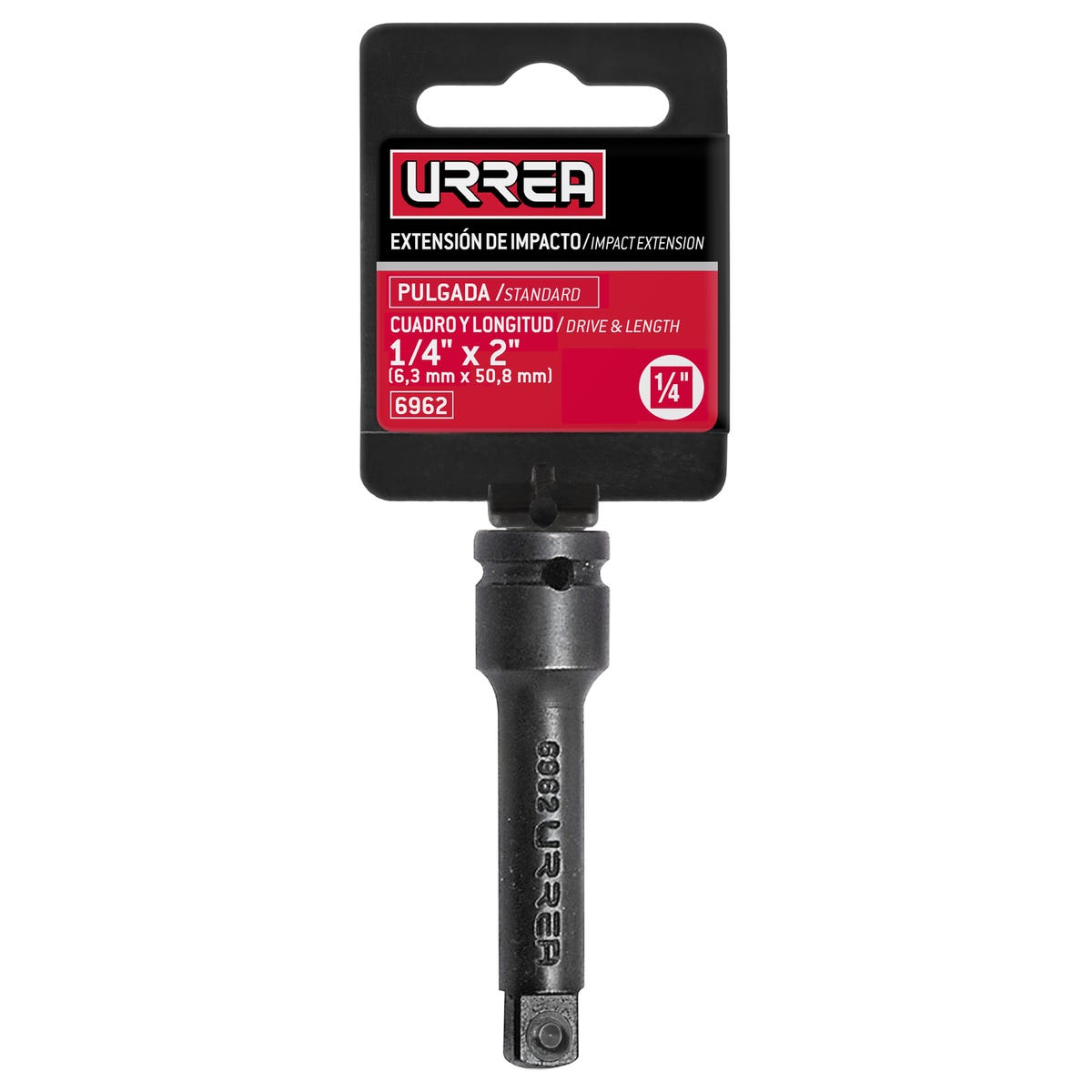 Extensión con perno para dado de impacto cuadro de 1/4", 2" Urrea 6962 - imagen 3