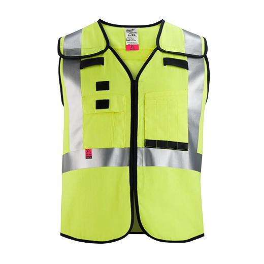 Chaleco de seguridad amarillo desprendible de gran visibilidad clase 2 AR/FR Cat. 1 - S/M (ANSI/CSA) Milwaukee 48-73-5311