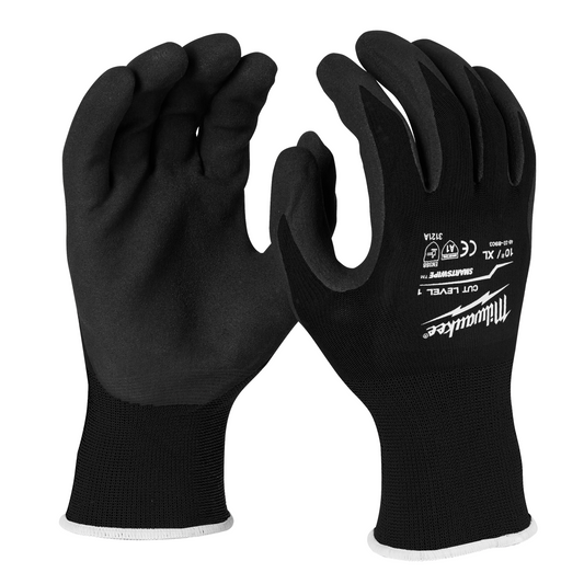 Guantes anticorte nivel 1 bañados en nitrilo XL Milwaukee 48-22-8903