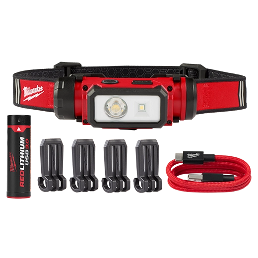 Linterna frontal recargable USB para cascos Milwaukee 2163-21 – imagen 2