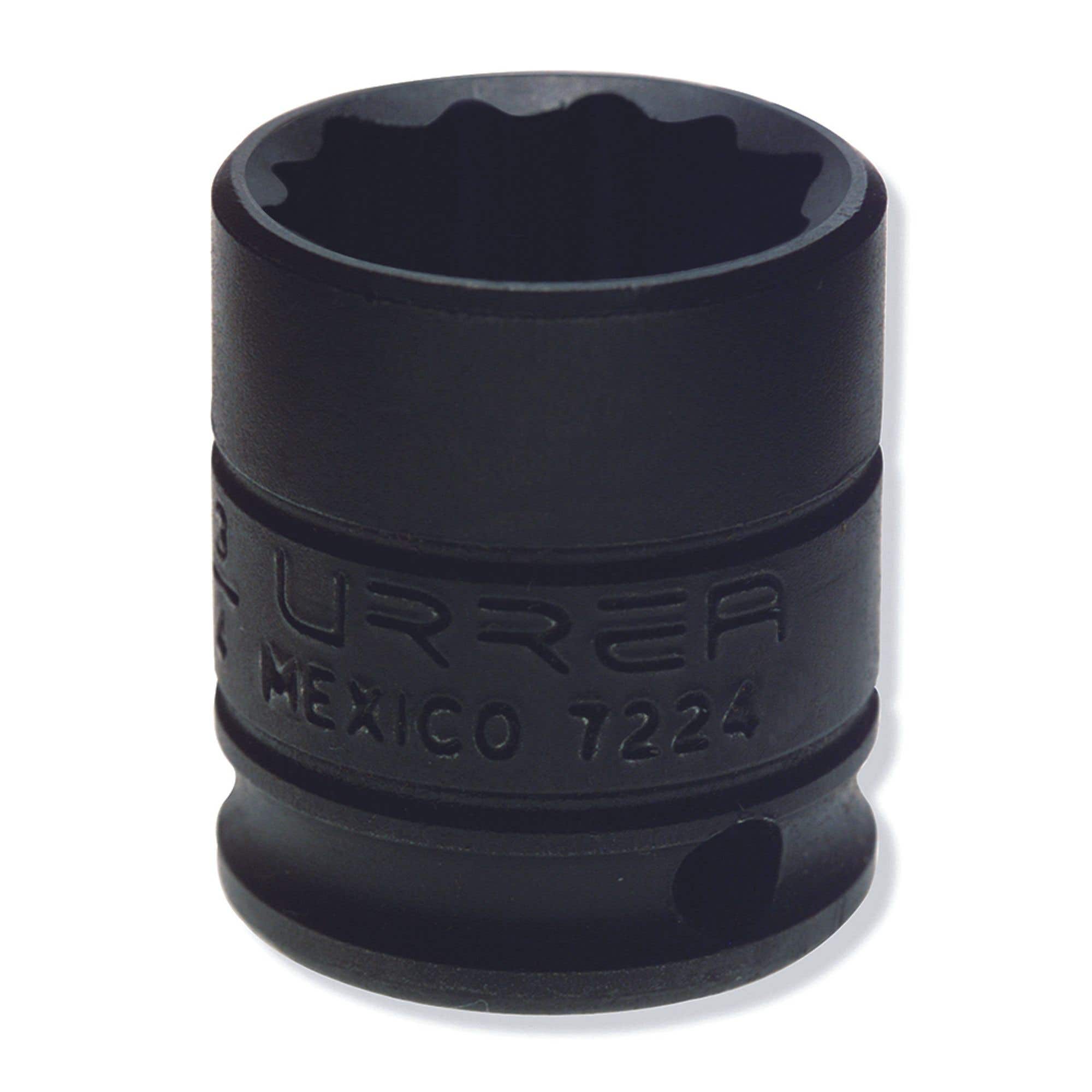 Dado de impacto cuadro de 3/8", 12 puntas, en pulgadas, 3/4" Urrea 7224