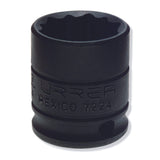 Dado de impacto cuadro de 3/8", 12 puntas, en pulgadas, 3/4" Urrea 7224