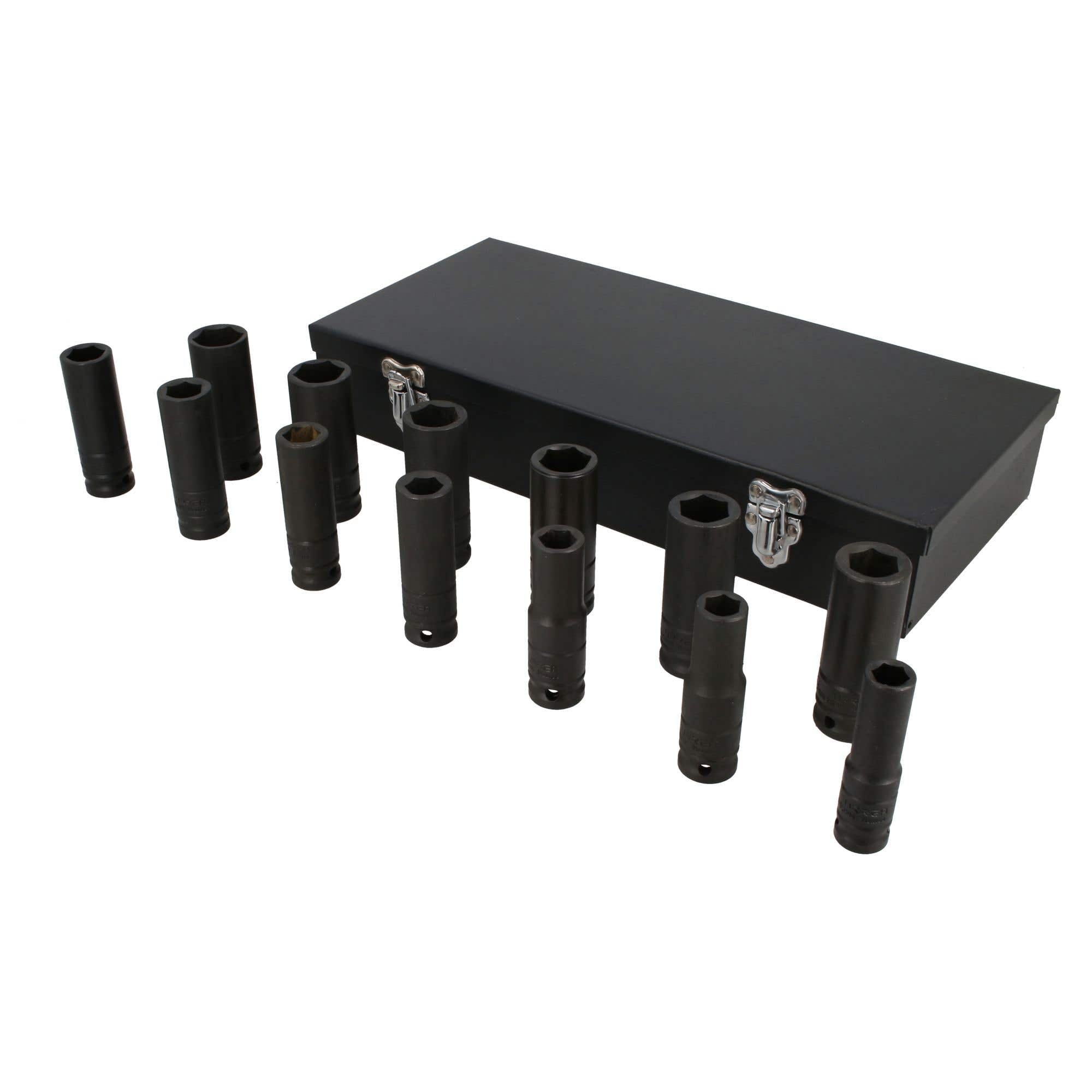 Juego de dados largos de impacto cuadro de 1/2", 6 puntas, métricos, 13 piezas Urrea 7302MC - imagen 4