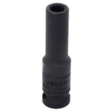 Dado de impacto largo cuadro de 1/2", 12 puntas, en pulgadas, 3/8" Urrea 7312