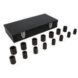 Juego de dados de impacto cuadro de 1/2", 6 puntas, métricos, 15 piezas Urrea 7401MC - imagen 4