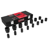 Juego de dados de impacto cuadro de 1/2", 6 puntas, en pulgadas, 15 piezas, en caja Urrea 7402C - imagen 2