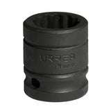 Dado de impacto cuadro de 1/2", 12 puntas, métrico, 21 mm Urrea 7421MT