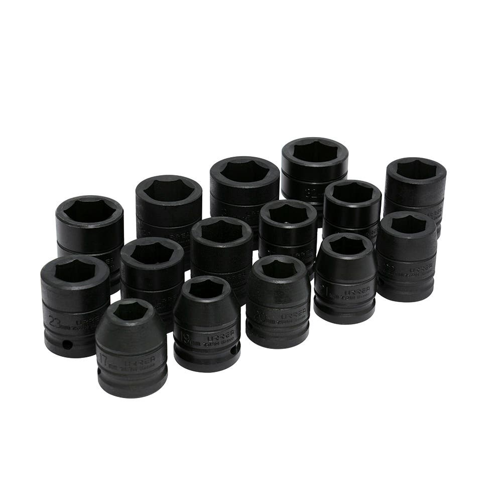 Juego de dados de impacto cuadro de 3/4", 6 puntas, métricos, 15 piezas Urrea 750015 - imagen 2