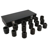Juego de dados de impacto cuadro de 3/4", 6 puntas, métrico, 15 piezas, con caja metálica Urrea 7501MC - imagen 3