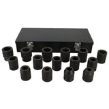 Juego de dados de impacto cuadro de 3/4", 6 puntas, métrico, 15 piezas, con caja metálica Urrea 7501MC - imagen 5