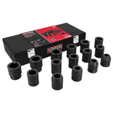 Juego de dados de impacto cuadro de 3/4", 6 puntas, métrico, 15 piezas, con caja metálica Urrea 7501MC - imagen 2