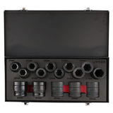 Juego de dados de impacto cuadro de 3/4", 6 puntas, métrico, 15 piezas, con caja metálica Urrea 7501MC - imagen 7
