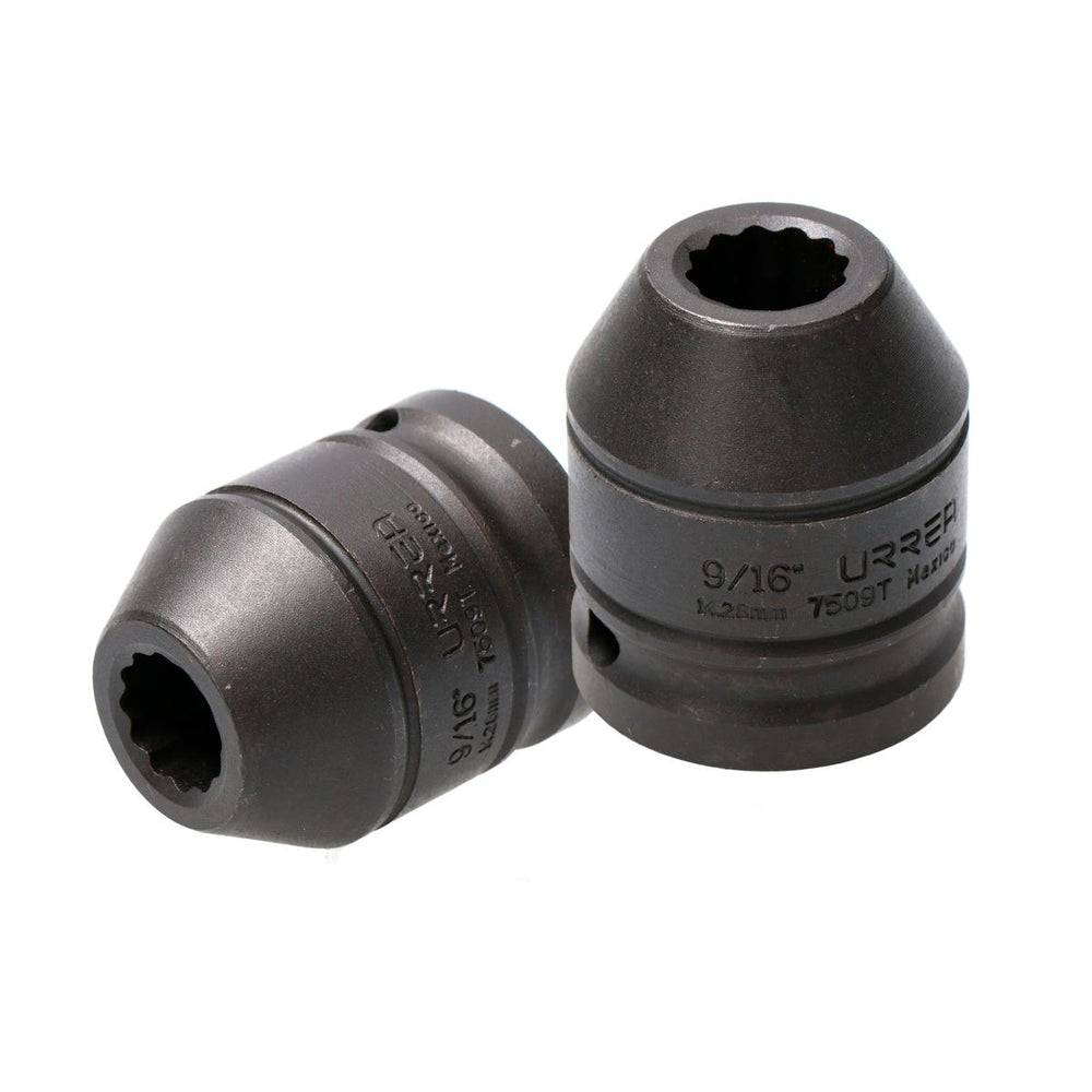 Dado de impacto cuadro de 3/4", 12 puntas, en pulgadas, 9/16" Urrea 7509T