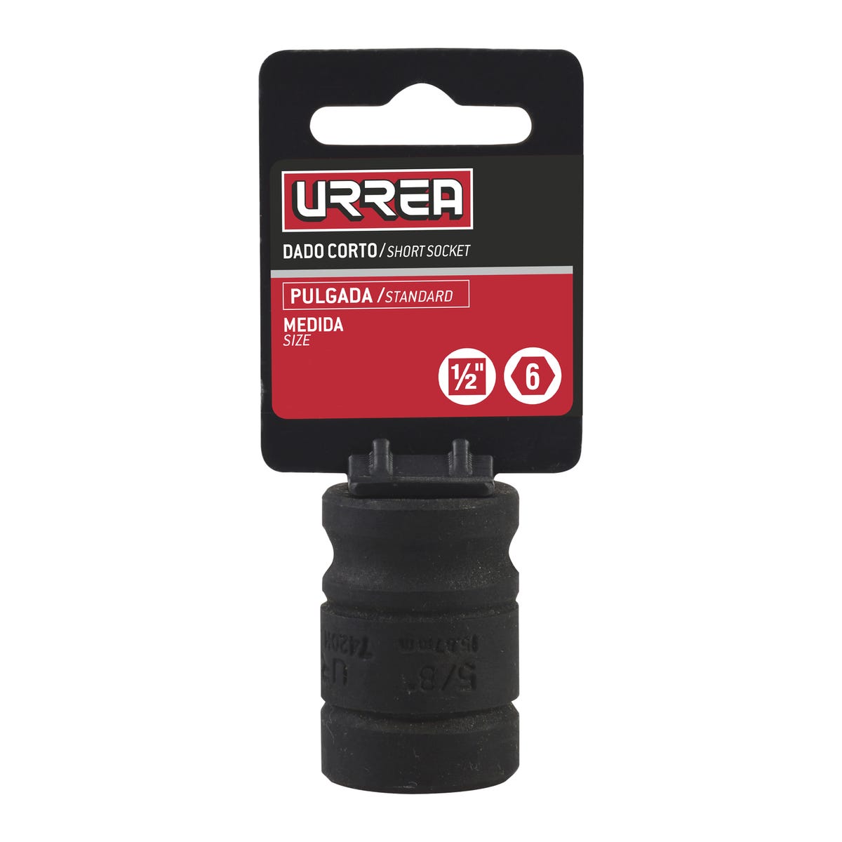 Dado de impacto cuadro de 3/4", 12 puntas, en pulgadas, 9/16" Urrea 7509T - imagen 3