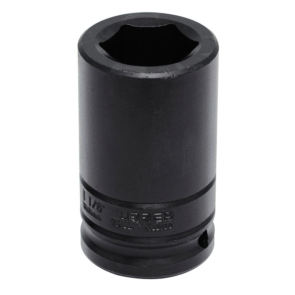Dado de impacto largo cuadro de 3/4", 6 puntas, en pulgadas, 1-1/8" Urrea 7518L