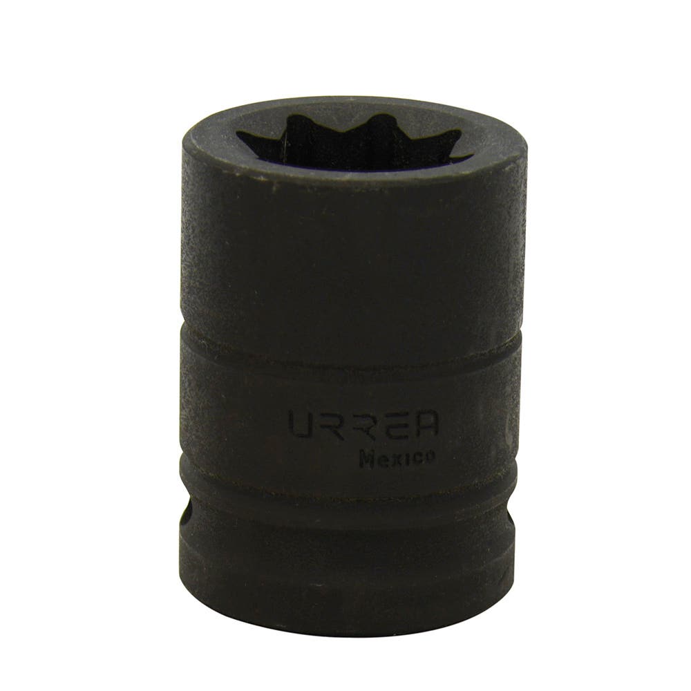 Dado de impacto cuadro de 3/4", 8 puntas, en pulgadas, 1-1/8" Urrea 7518S