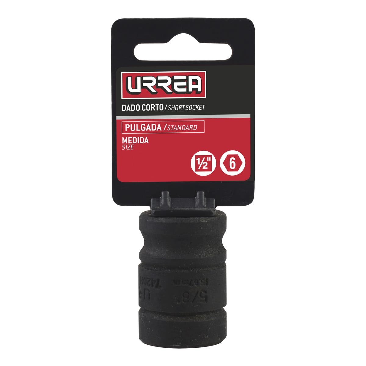 Dado de impacto largo cuadro de 3/4", 6 puntas, métrico, 26 mm Urrea 7526ML - imagen 3