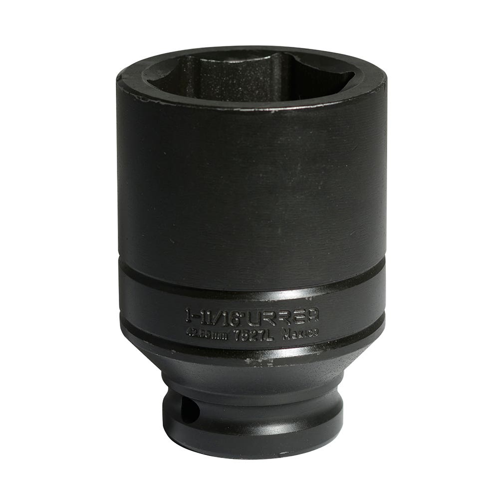 Dado de impacto largo cuadro de 3/4", 6 puntas, en pulgadas, 1-11/16" Urrea 7527L
