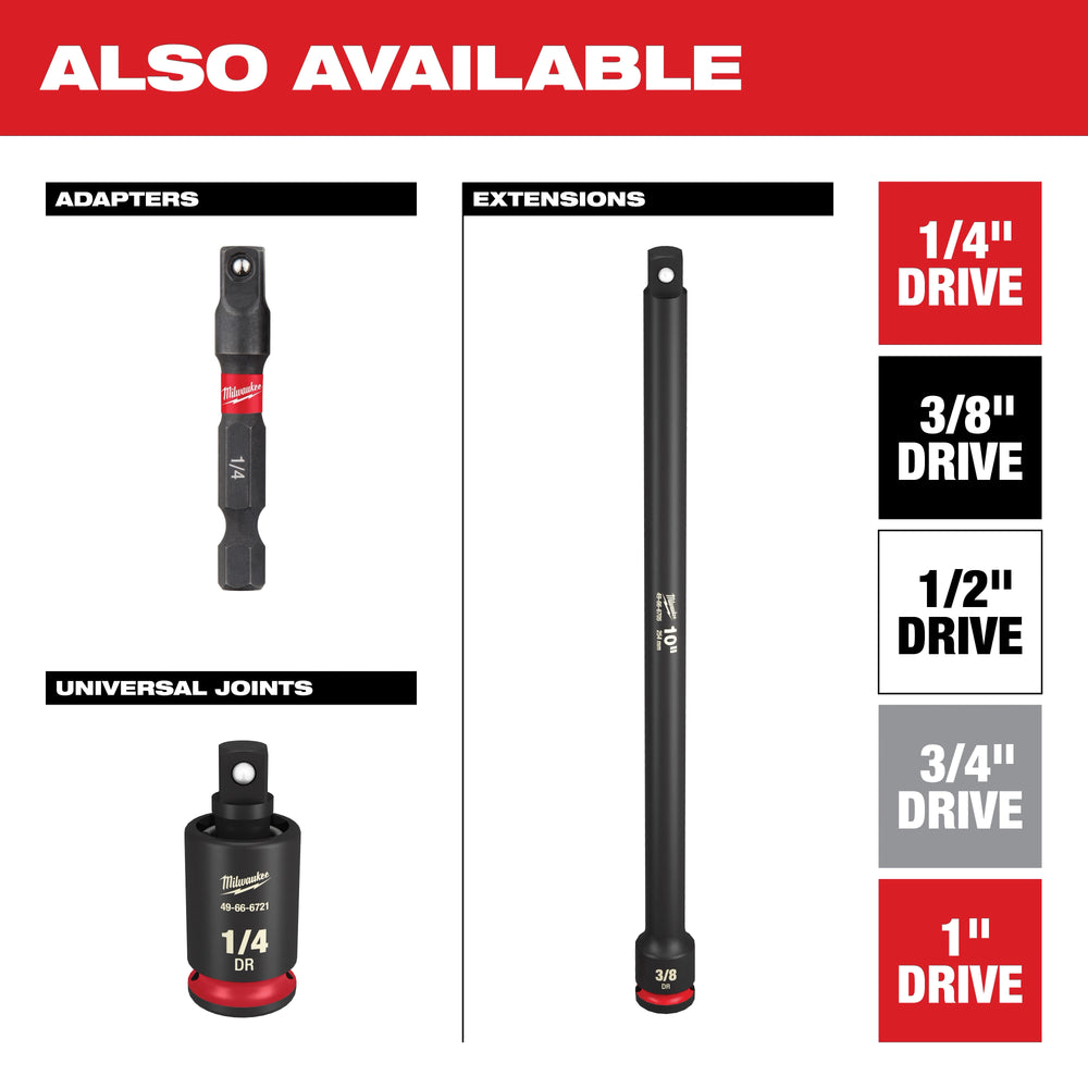 Cubo profundo de 6 puntas de 1-5/16" con boca de 1" SHOCKWAVE Impact Duty™ Milwaukee 49-66-6509 - imagen 7