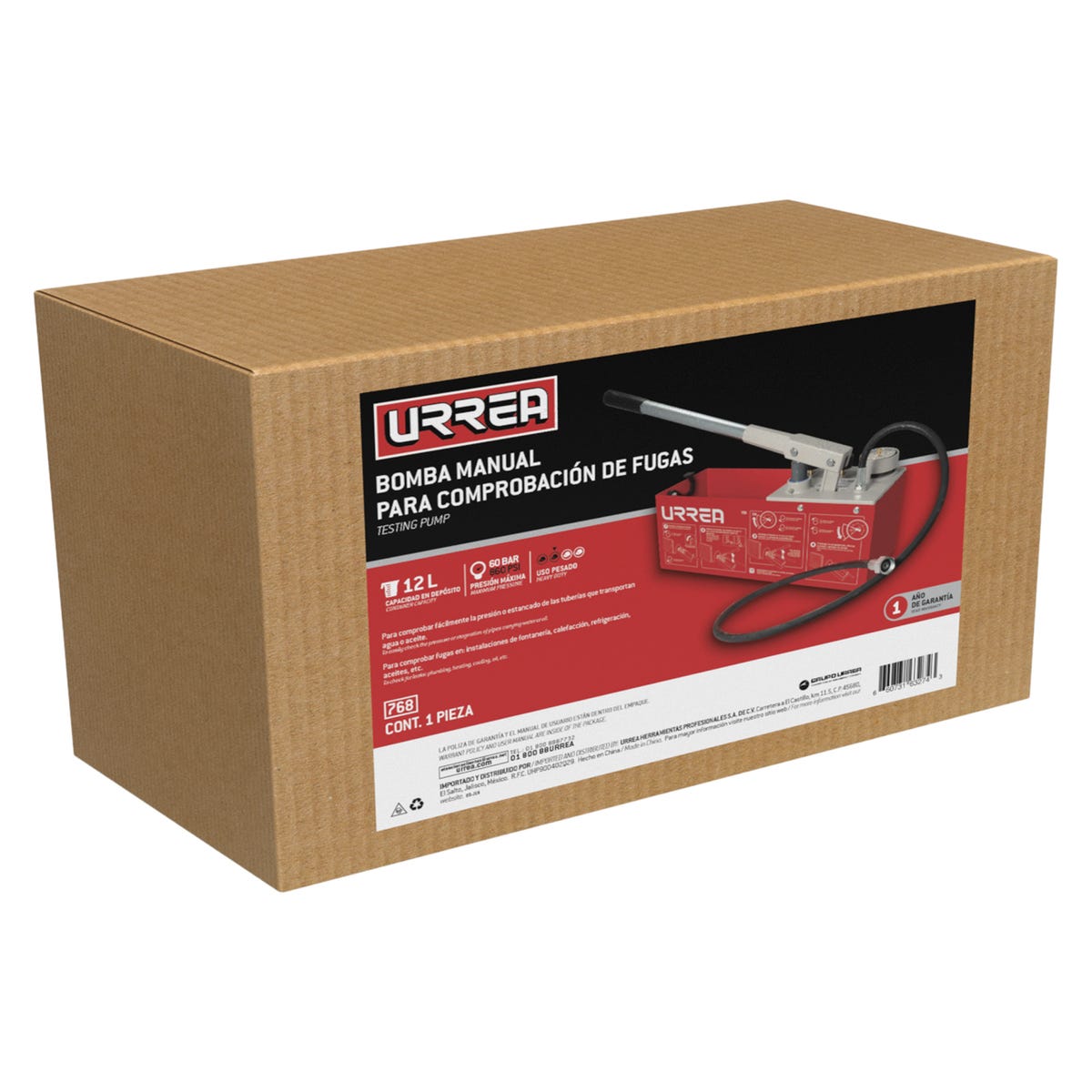 Bomba de comprobación de fugas, 60 bar Urrea 768 - imagen 3