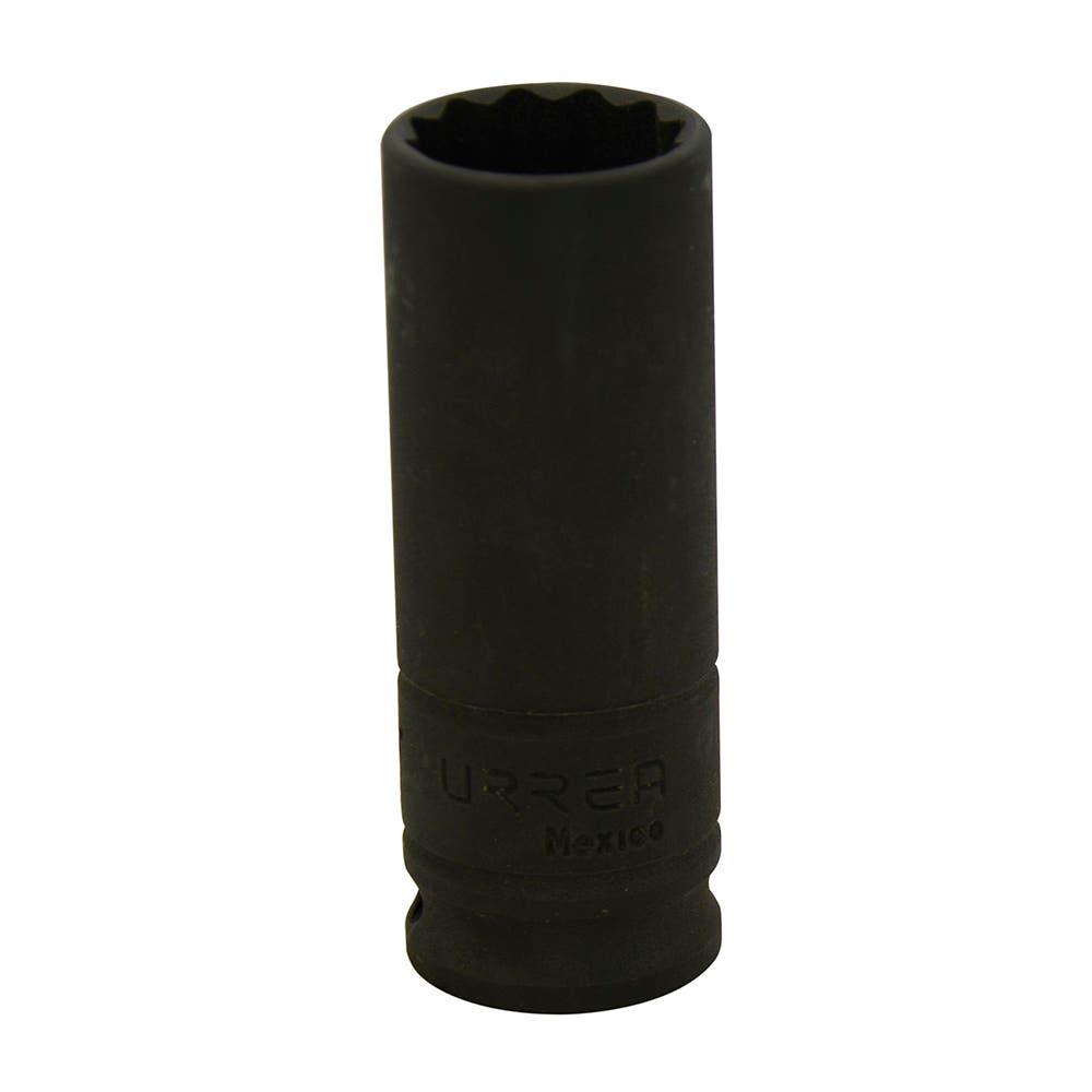 Dado de impacto largo cuadro de 3/8", 12 puntas, en pulgadas, 9/16" Urrea 7718