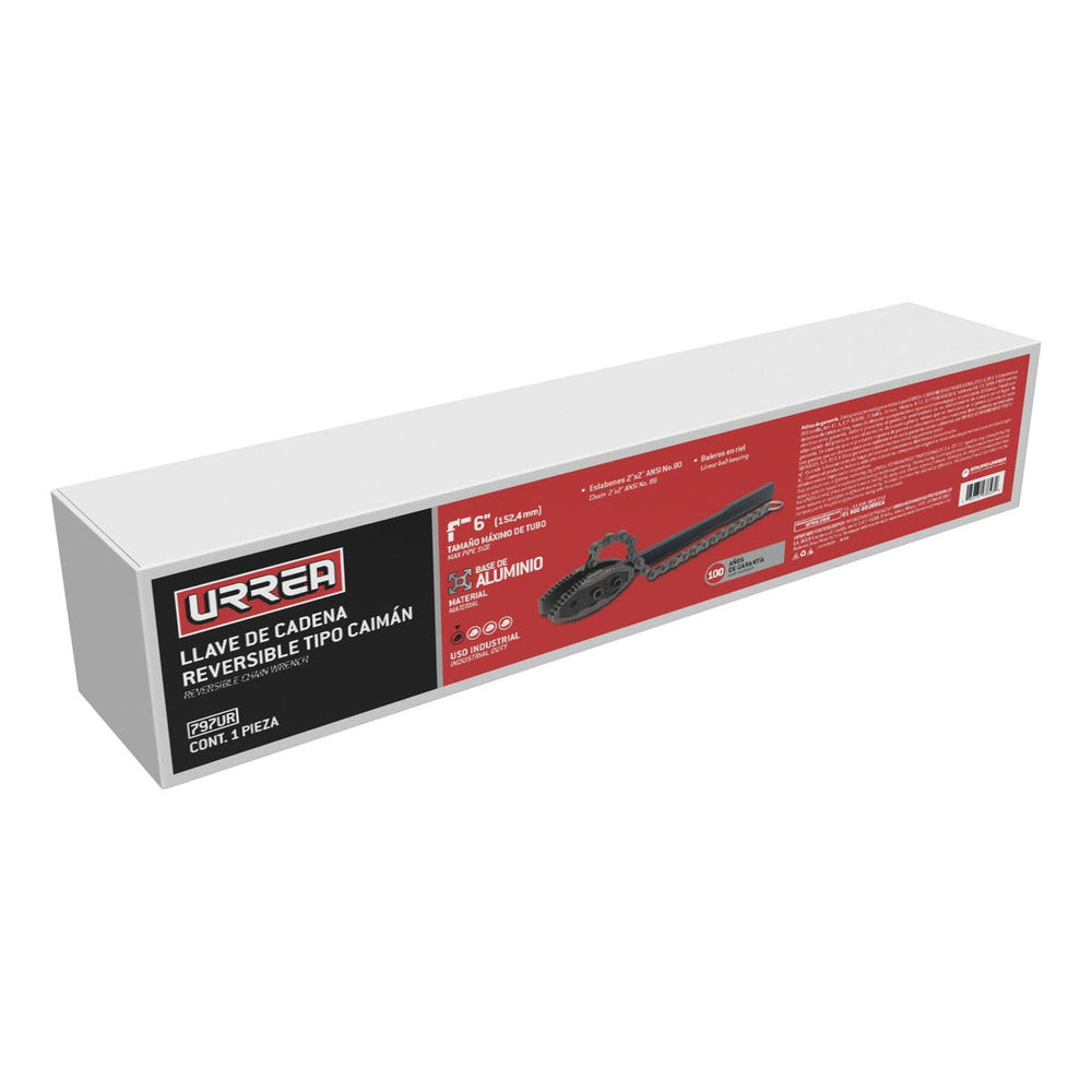 Llave de cadena tipo caimán para tubos de 6" Urrea 797UR - imagen 3