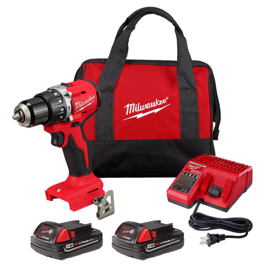 Kit de taladro percutor/destornillador compacto sin escobillas M18™ de 1/2" Milwaukee 3602-22CT