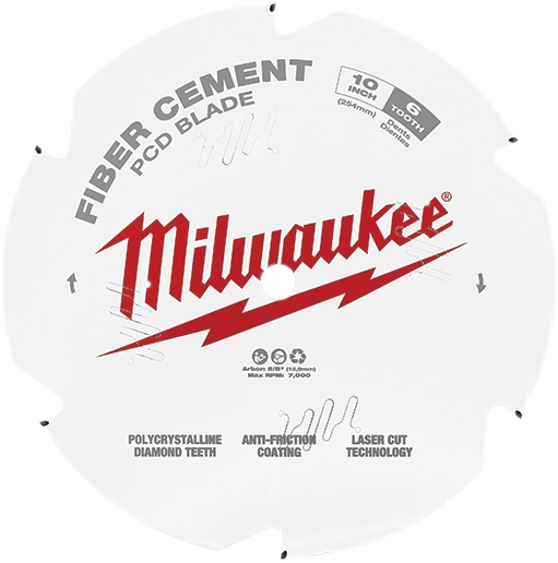 Hoja de sierra circular para PCD/fibrocemento de 10" Milwaukee 48-40-7010