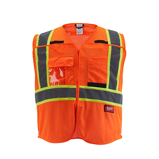 Chaleco de seguridad desprendible de malla naranja de alta visibilidad Clase 2: S/M (CSA) Milwaukee 48-73-5175