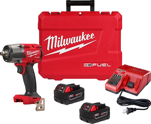 Kit de llave de impacto de torque medio M18 FUEL™ de 1/2" con anillo de fricción Milwaukee 2962-22R
