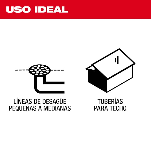 Desatascador de tambor seccional M18 FUEL™ SWITCH PACK™ con cable de 3/8" Milwaukee 2775B-211 - imagen 3