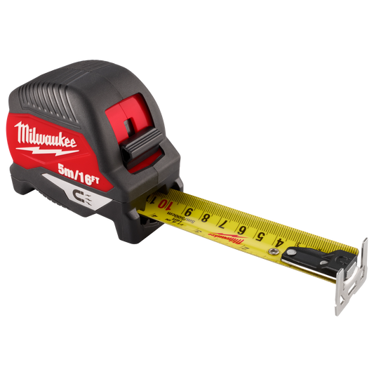 Cinta métrica compacta de hoja ancha magnética de 5 metros - 16 pies Milwaukee 48-22-1017M