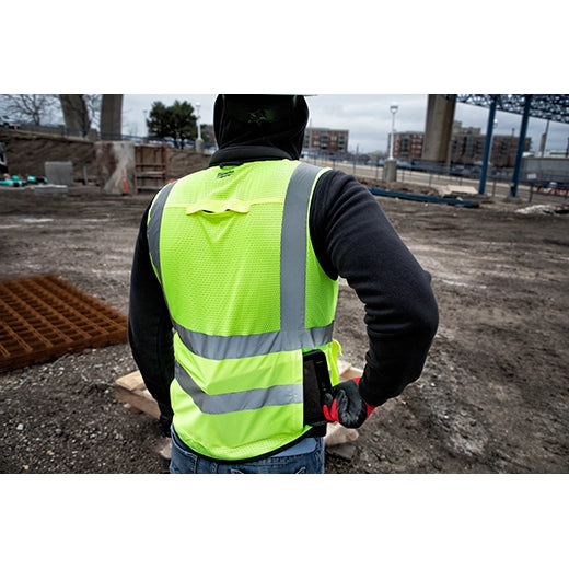 Chaleco de seguridad amarillo de alto rendimiento y alta visibilidad Clase 2: S/M (CSA) Milwaukee 48-73-5081 - imagen 6