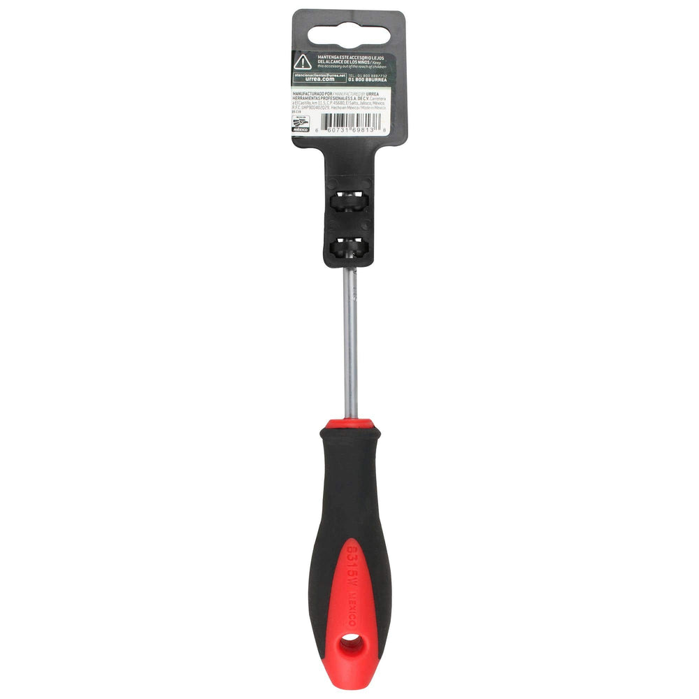 Destornillador con mango bimaterial, punta Torx barra redonda T15 x 4" Urrea 8315W - imagen 4