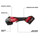 Kit de rectificadora con freno M18 FUEL™ de 4-1/2"-6" con interruptor de paleta Milwaukee 3670-22 - imagen 4
