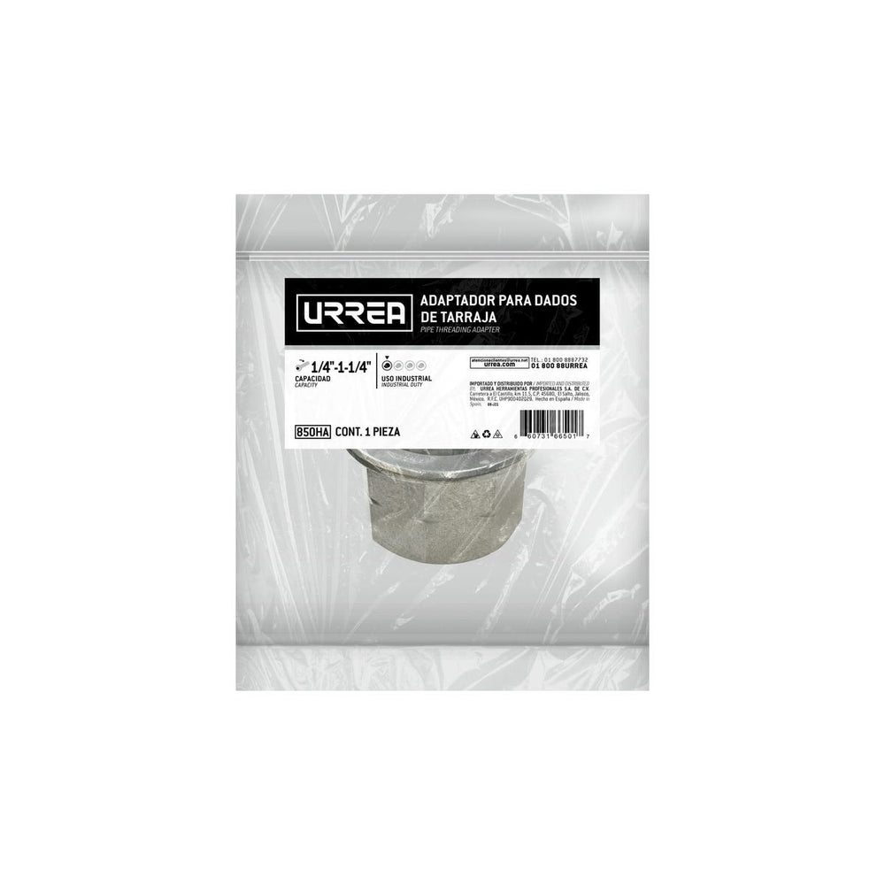 Adaptador para dados de tarraja de 1/4" a 1-1/4" Urrea 850HA - imagen 3