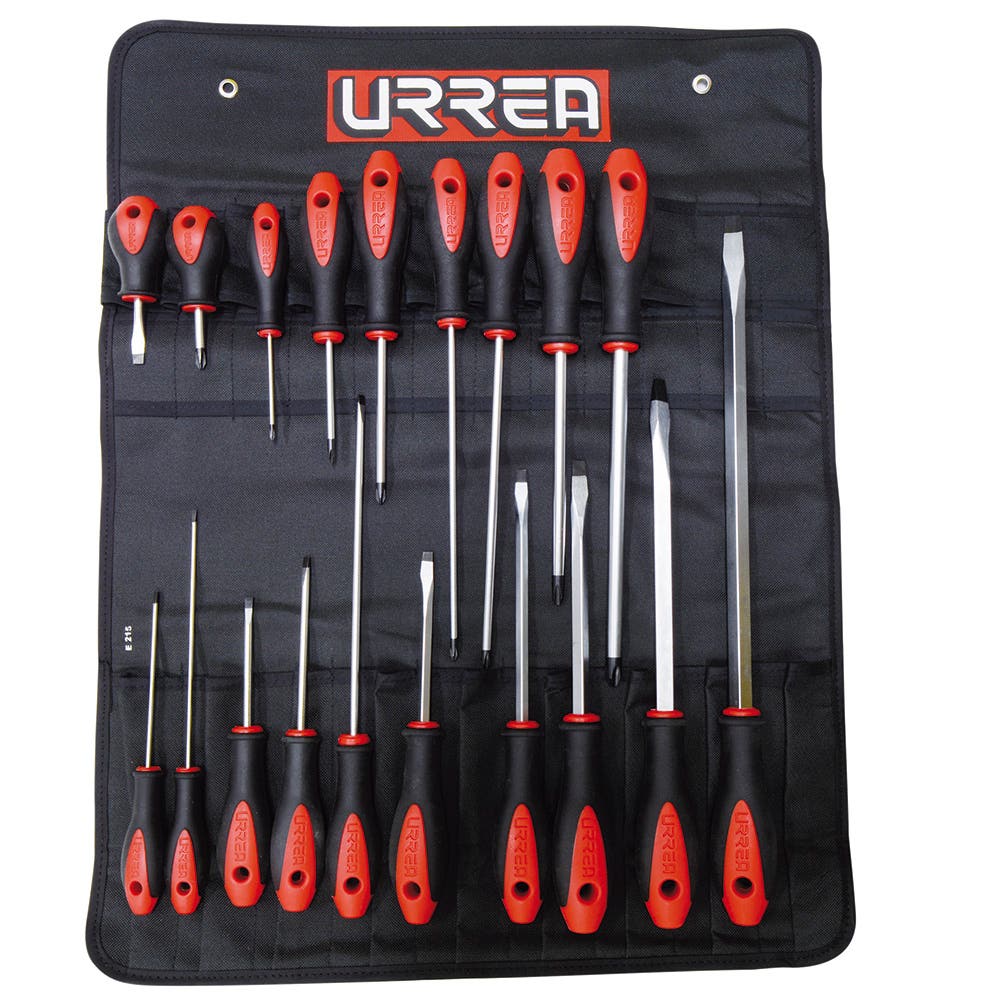 Juego combinado de destornilladores con mango bimaterial , 19 piezas, en estuche Urrea 8600E - imagen 2