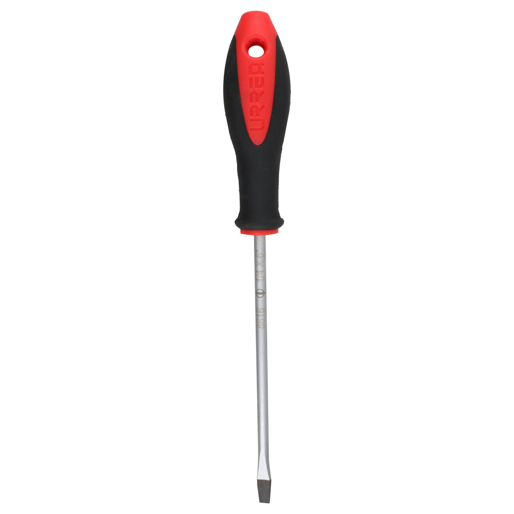 Destornillador con mango bimaterial, punta plana barra redonda 1/4" x 6" Urrea 8616 - imagen 5