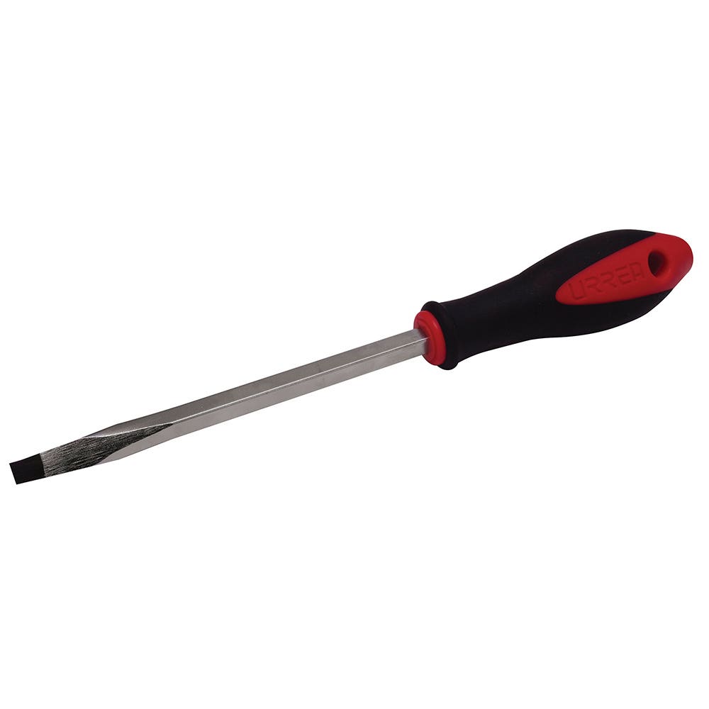 Destornillador con mango bimaterial, punta plana barra cuadrada 5/16" x 10" Urrea 8843 - imagen 2