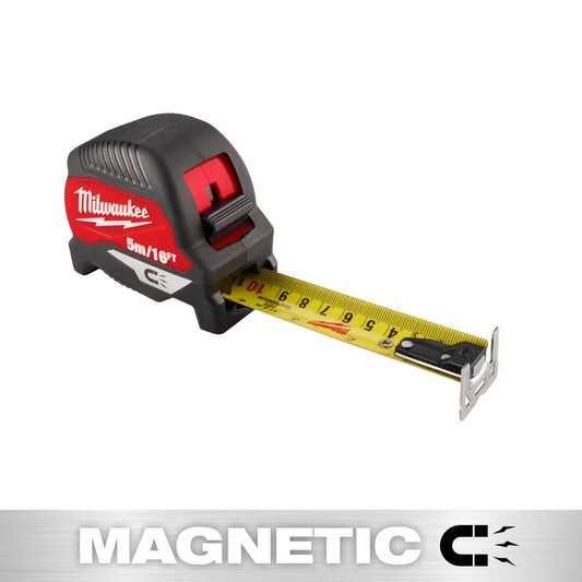 Cinta métrica compacta de hoja ancha magnética de 5 metros - 16 pies Milwaukee 48-22-1017M – imagen 2